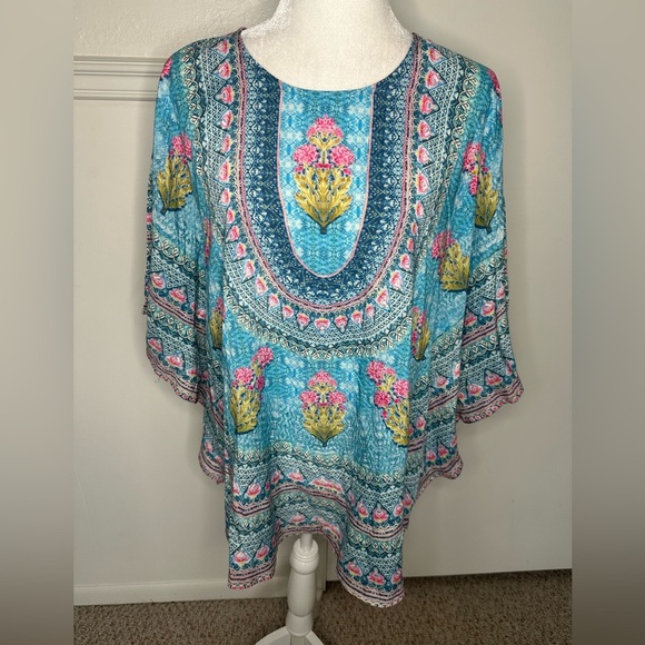 Tolani Multicolor Floral Top XXSP - Picture 1 of 7